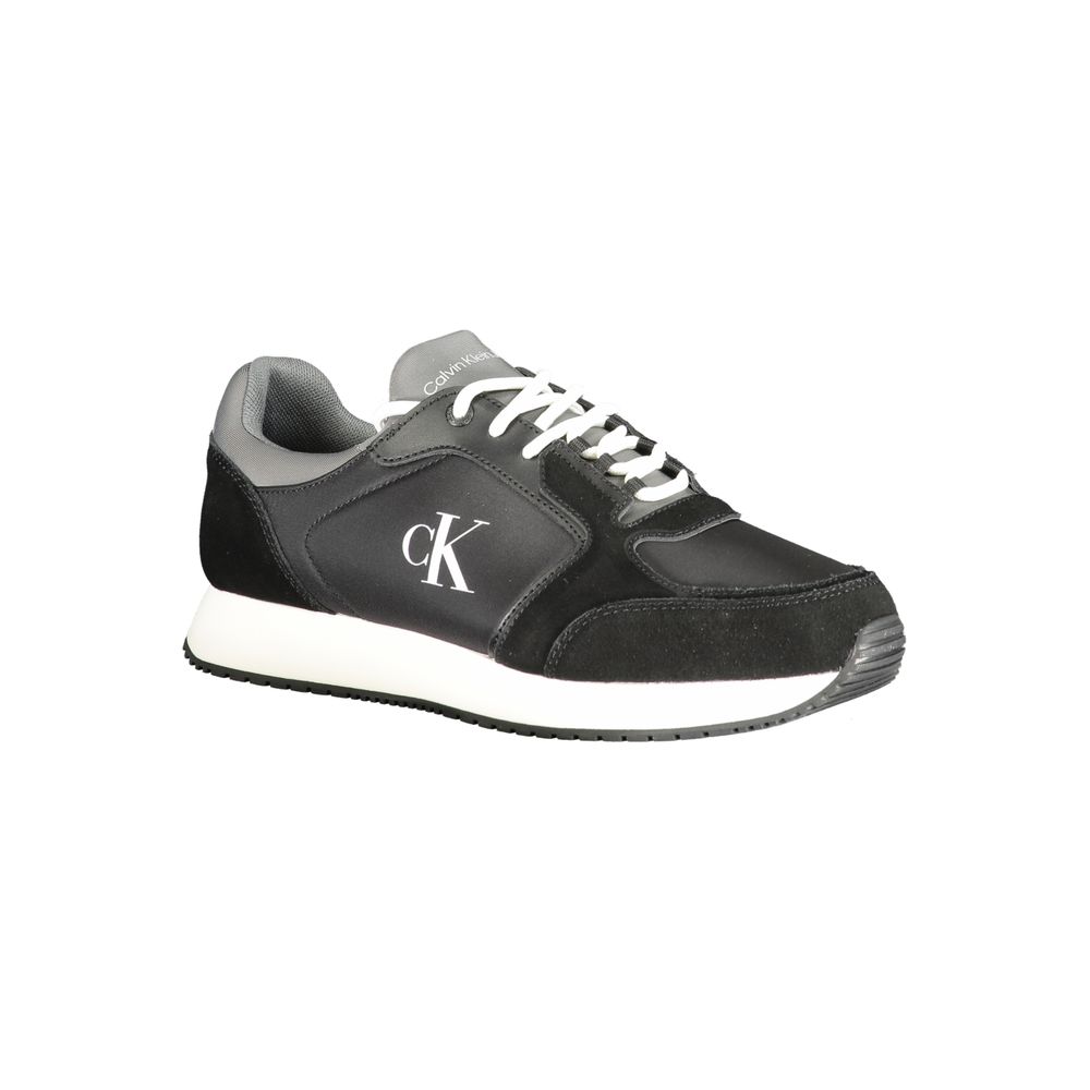 Calvin Klein Black Leather Men Sneaker - Stylish Comfort