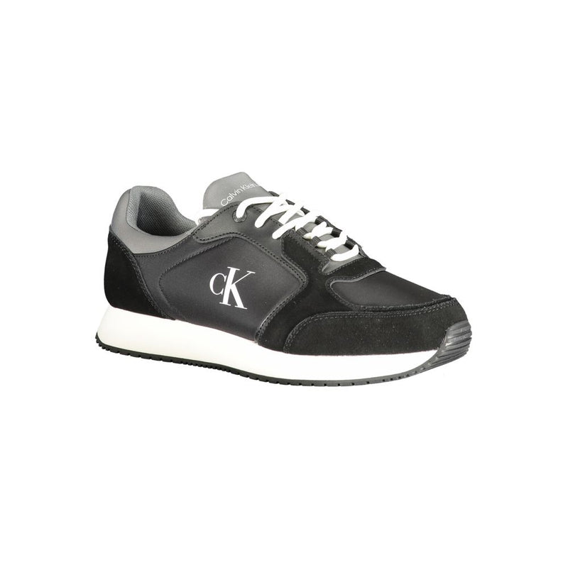 Calvin Klein Black Leather Men Sneaker - Stylish Comfort