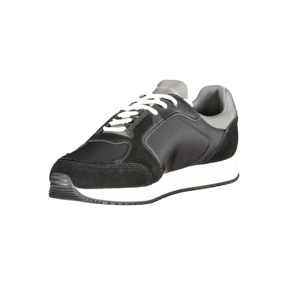 Calvin Klein Black Leather Men Sneaker - Stylish Comfort
