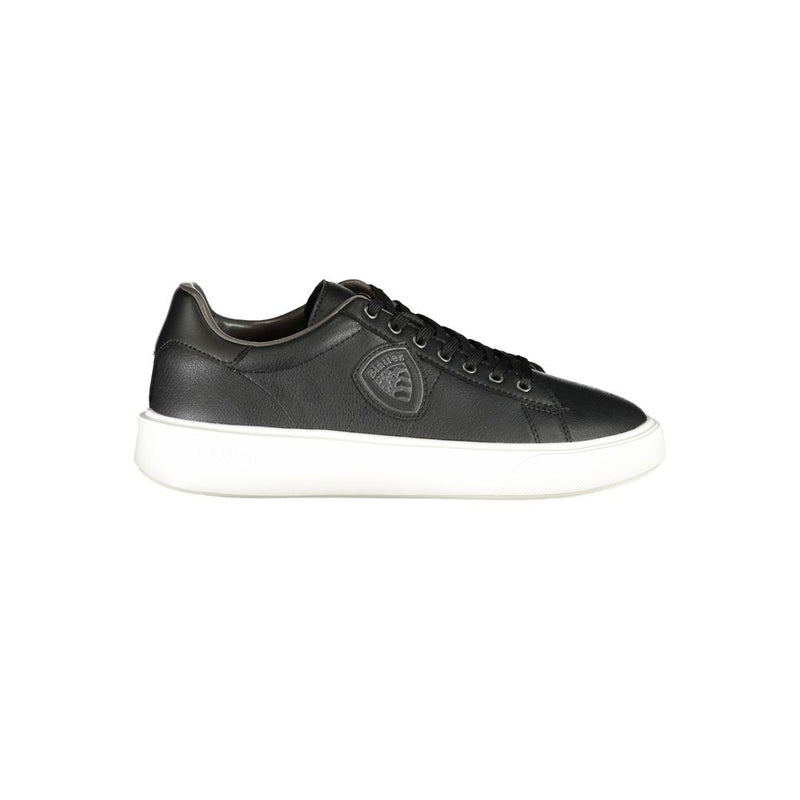 Blauer Black Leather Men Sneaker - Élégance et Durabilité