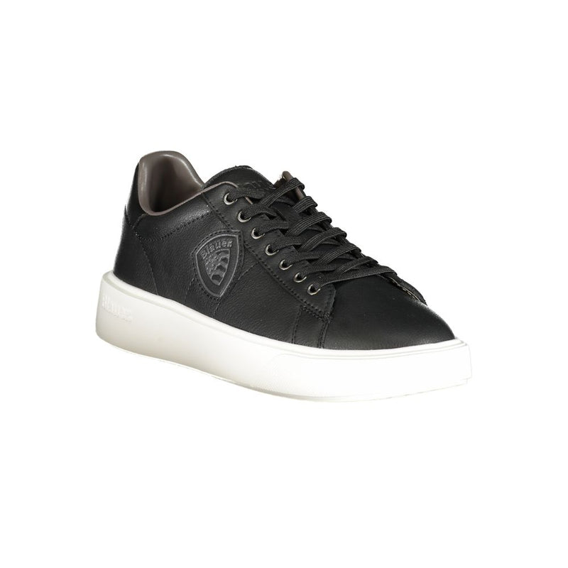 Blauer Black Leather Men Sneaker - Élégance et Durabilité