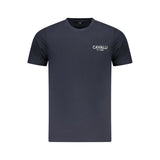 T-shirt homme en coton bleu Cavalli Class
