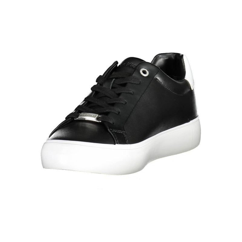 Calvin Klein Black Leather Women Sneaker - Stylish & Sustainable