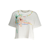 Desigual T-Shirt Femme Blanc en Coton - Élégant et Confortable