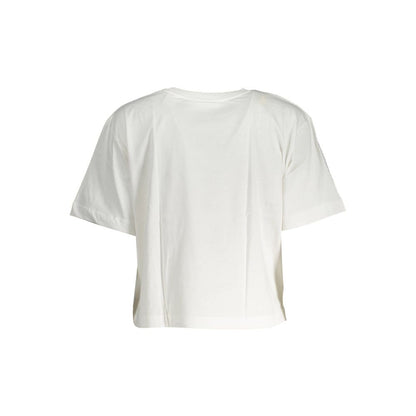 T-shirt blanc en coton pour femme Desigual