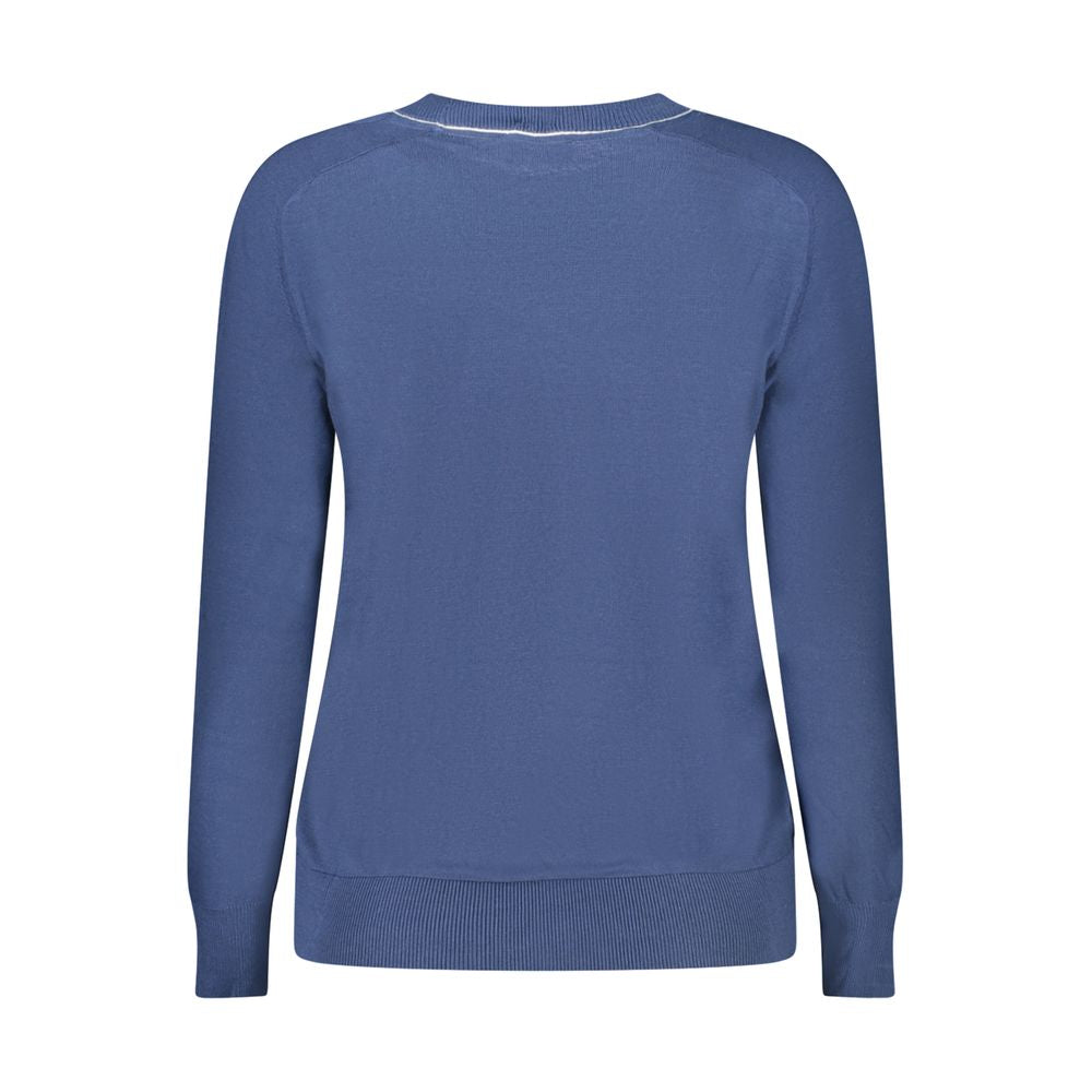 North Sails Blue Cotton Women Sweater - Stylish & Comfortable