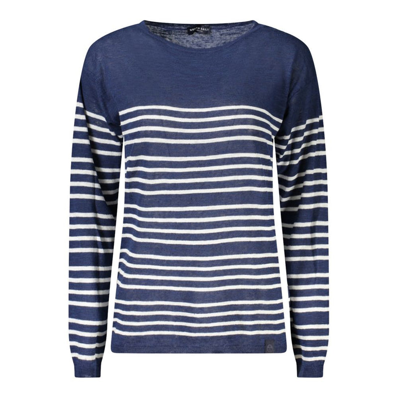 North Sails Blue Cotton Women Sweater - Chic Nautical Style