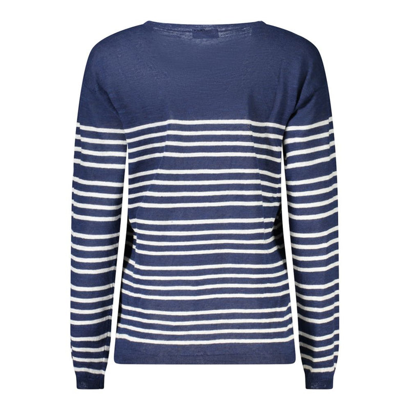North Sails Blue Cotton Women Sweater - Chic Nautical Style