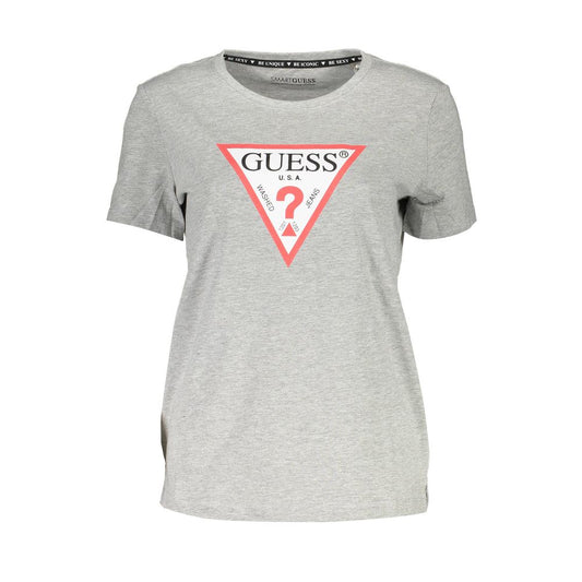 T-shirt Guess en coton gris pour femme