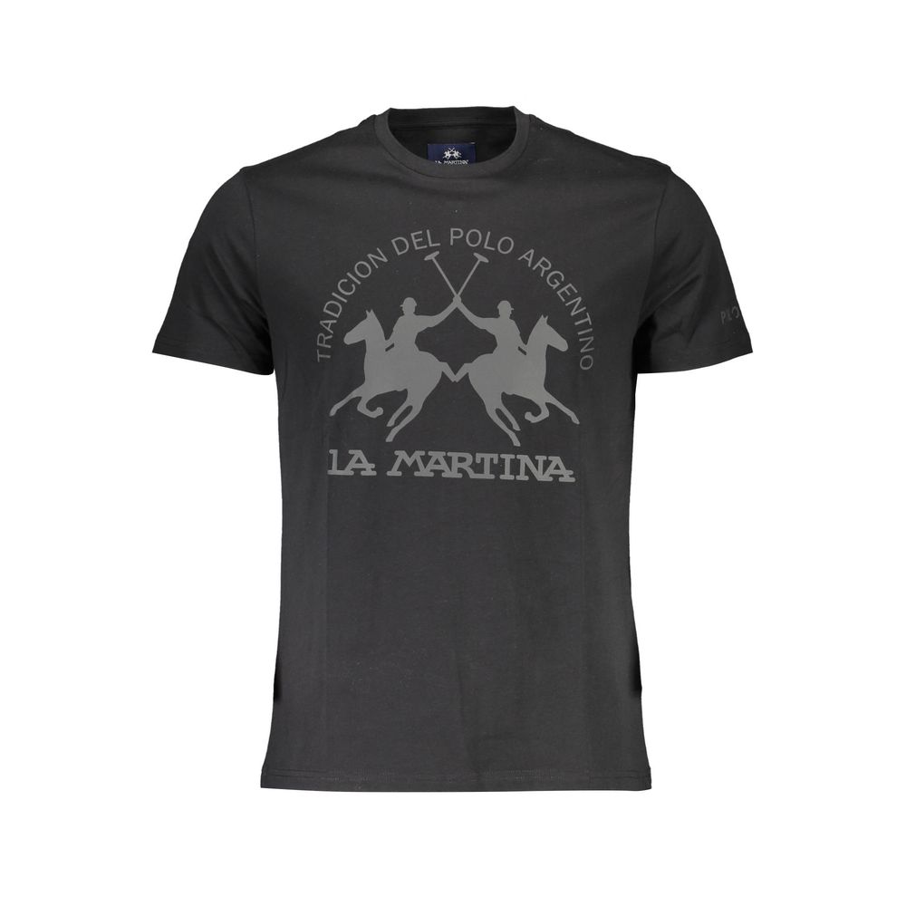 T-shirt La Martina en coton noir pour homme