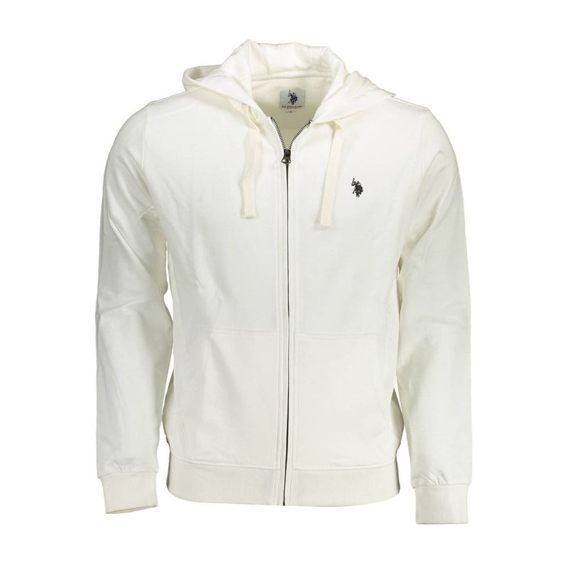 US POLO ASSN. Witte katoenen herensweater