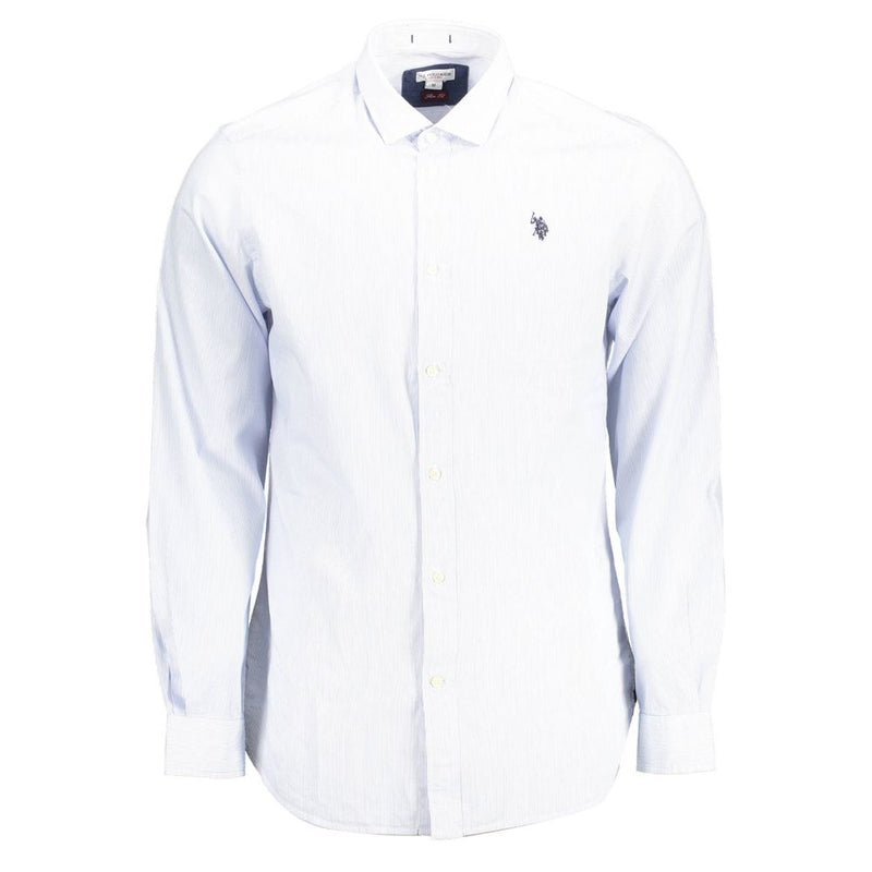 US POLO ASSN. Lichtblauw katoenen herenshirt
