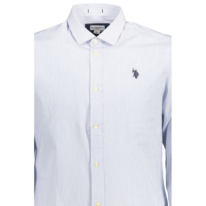 US POLO ASSN. Lichtblauw katoenen herenshirt