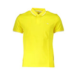 Harmont & Blaine Polo Jaune Élégant en Coton avec Détails Contrastés