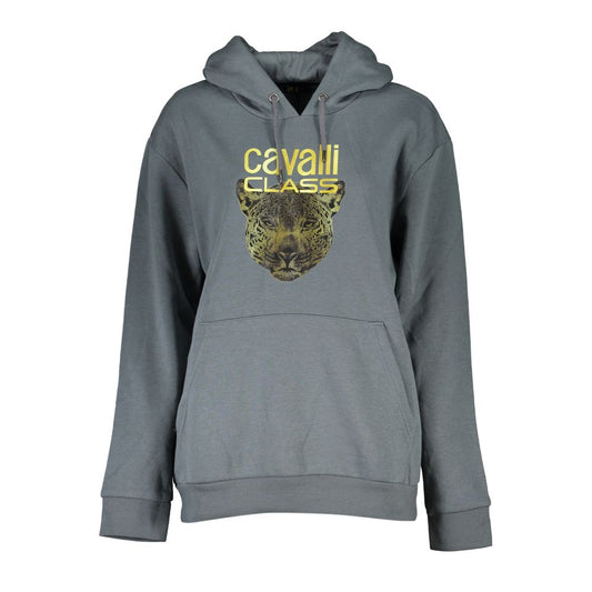 Cavalli Class Gray Cotton Women Sweater - Stylish Comfort