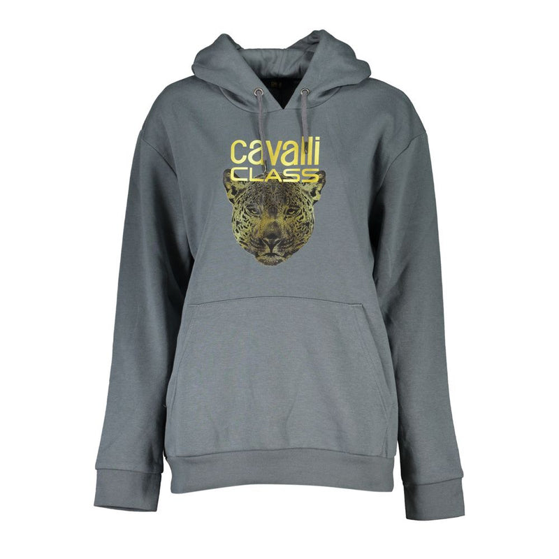 Cavalli Class Gray Cotton Women Sweater - Stylish Comfort