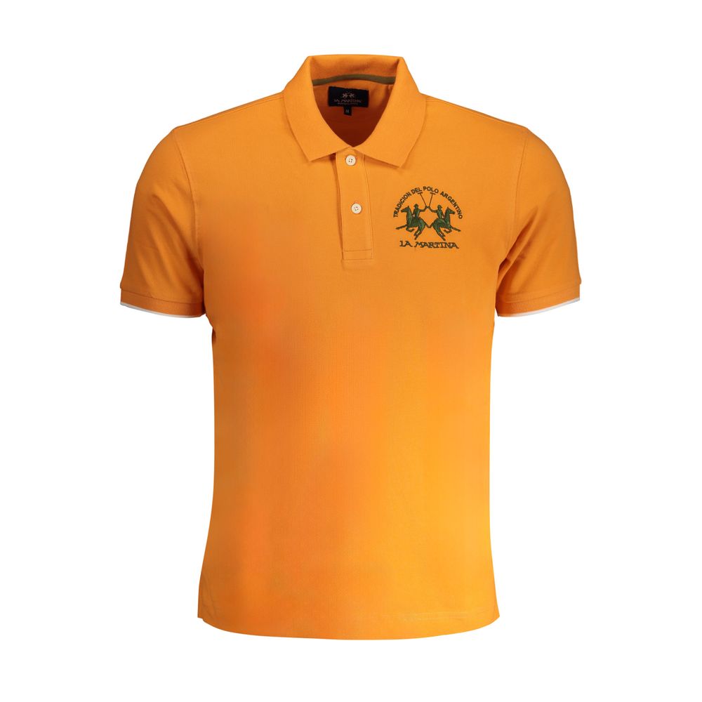 Polo La Martina en coton orange
