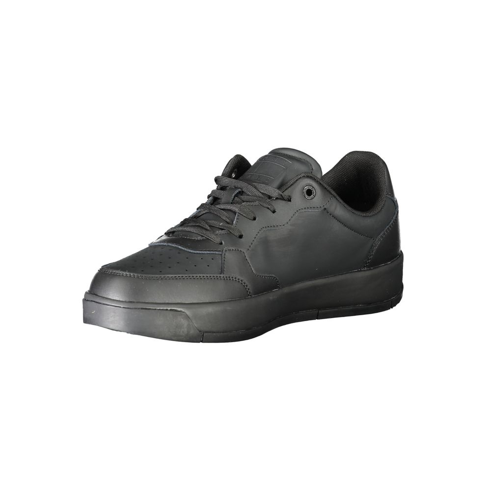 Tommy Hilfiger Black Polyethylene Men Sneaker - Élégant et Confortable