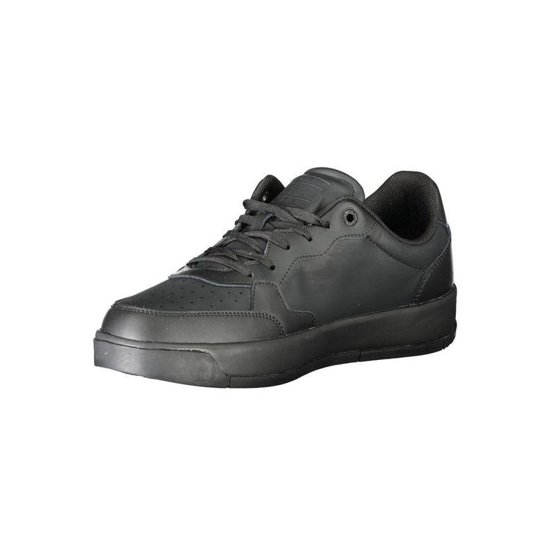 Tommy Hilfiger Black Polyethylene Men Sneaker - Élégant et Confortable
