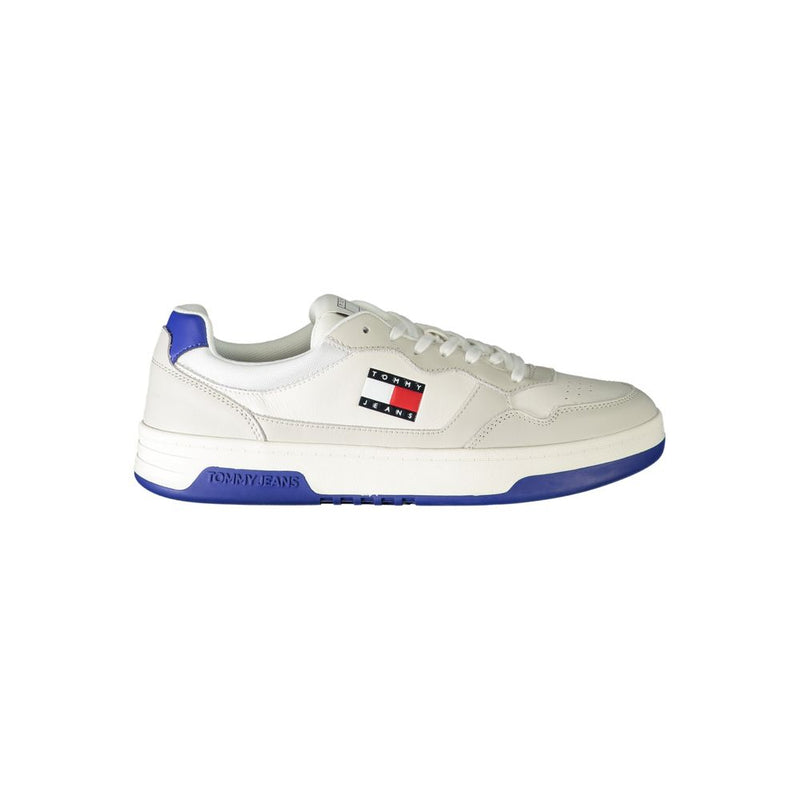 Tommy Hilfiger White Leather Men Sneaker - Stylish Comfort