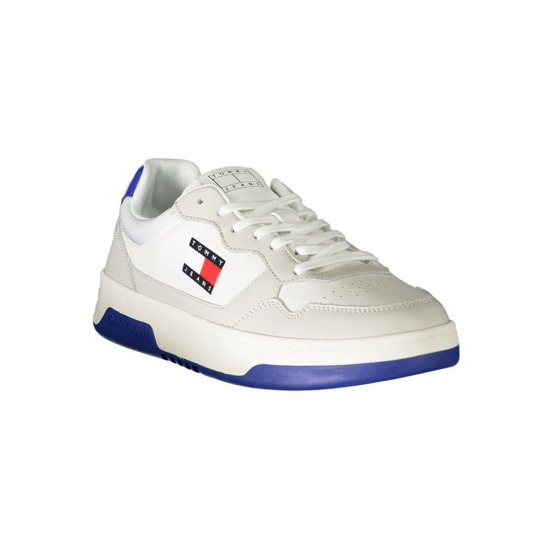 Tommy Hilfiger White Leather Men Sneaker - Stylish Comfort