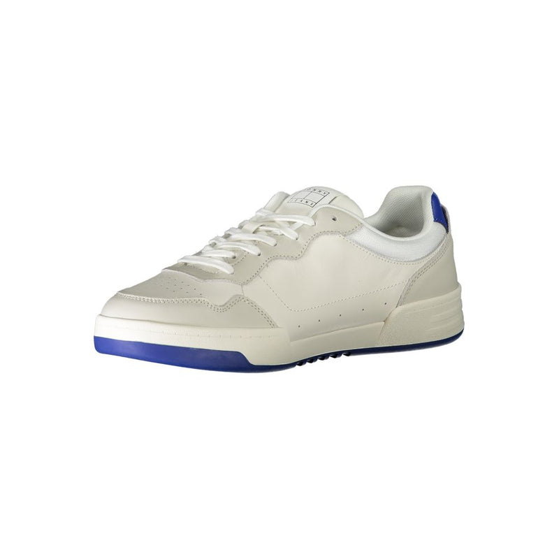 Tommy Hilfiger White Leather Men Sneaker - Stylish Comfort