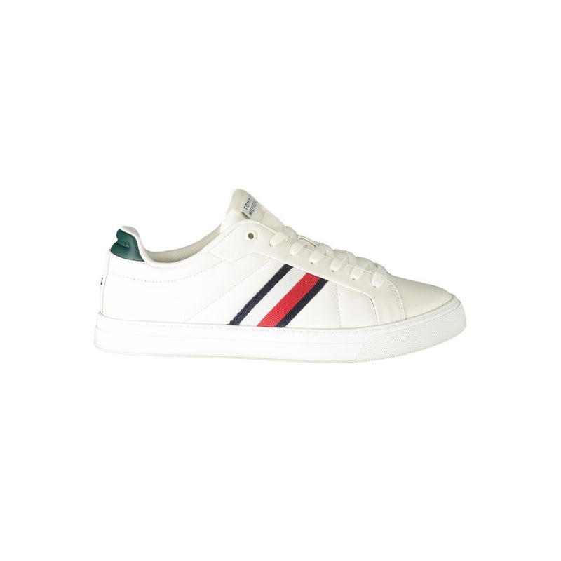 Tommy Hilfiger White Leather Men Sneaker - Style and Comfort