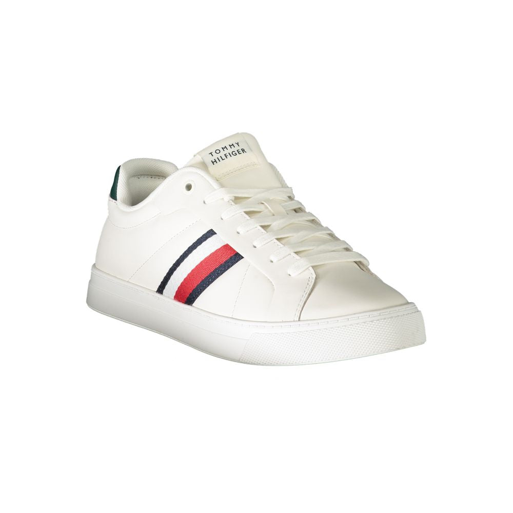 Tommy Hilfiger White Leather Men Sneaker - Style and Comfort