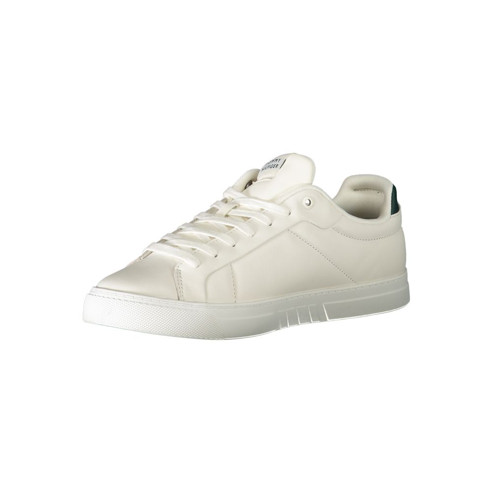 Tommy Hilfiger White Leather Men Sneaker - Style and Comfort