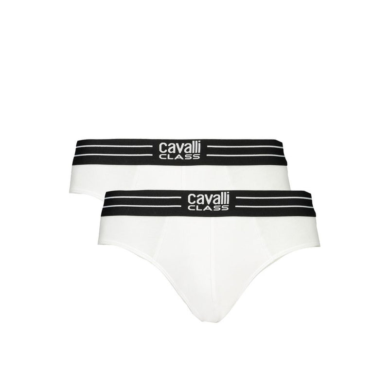 Cavalli Class Slip Bi-Pack en Coton Blanc pour Homme