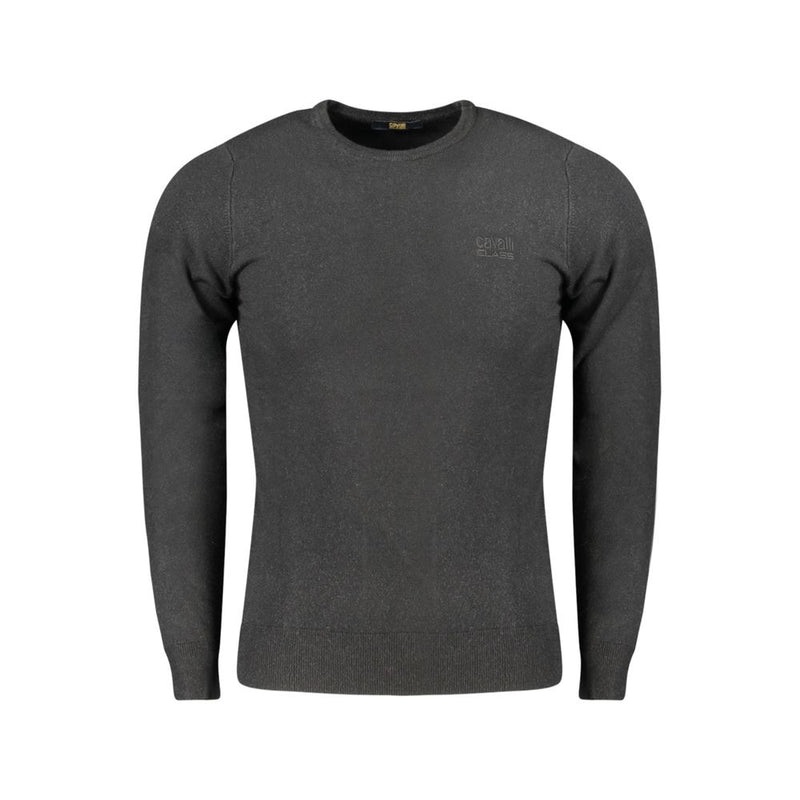 Cavalli Class Zwarte Viscose Heren Trui