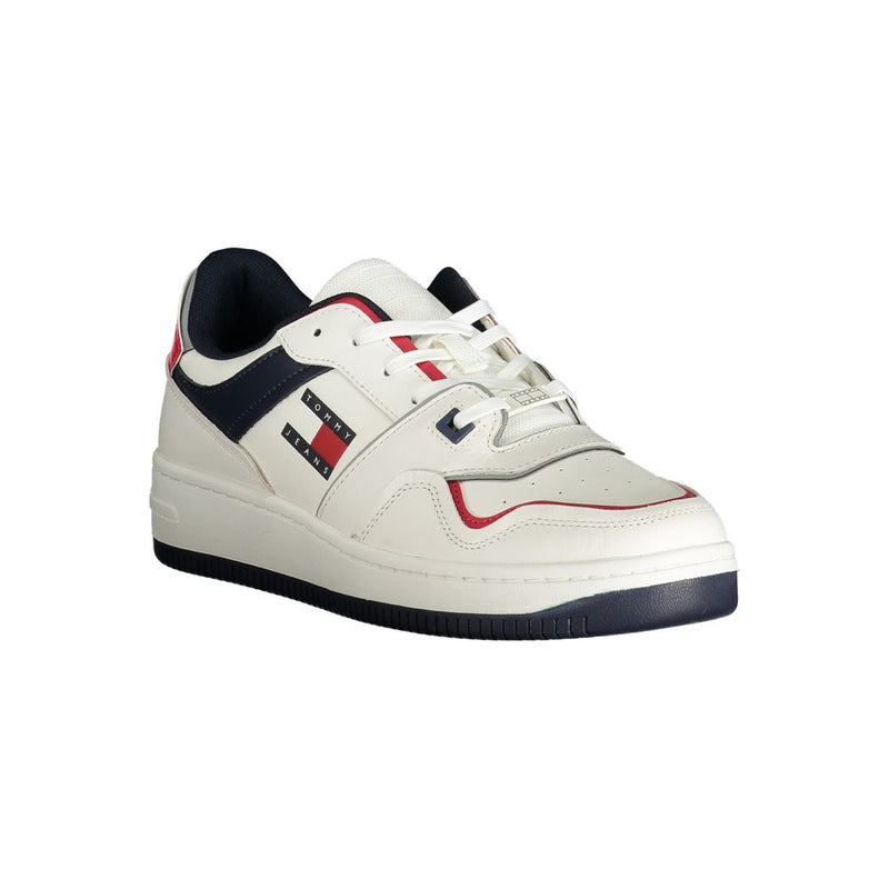 Tommy Hilfiger White Leather Men Sneaker - Élégance et Confort