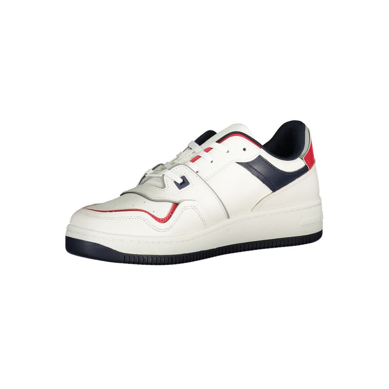 Tommy Hilfiger White Leather Men Sneaker - Élégance et Confort