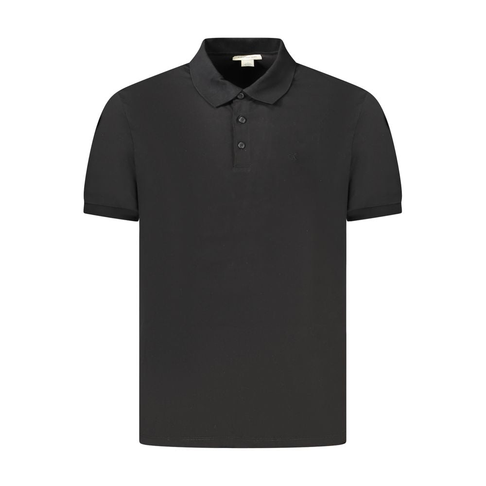 Polo homme en coton noir Calvin Klein