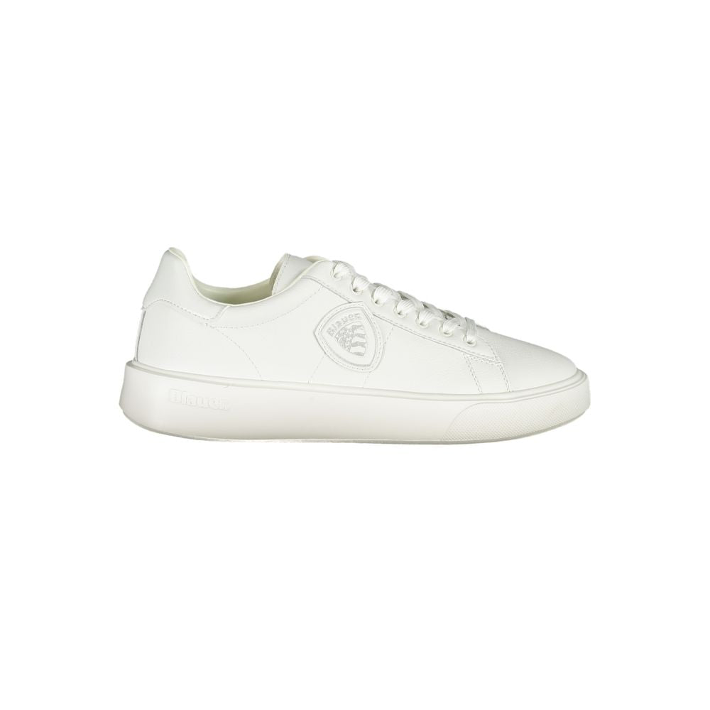 Blauer White Leather Men Sneaker - Comfort & Style Combined