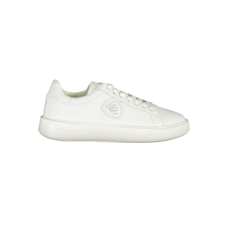 Blauer White Leather Men Sneaker - Comfort & Style Combined