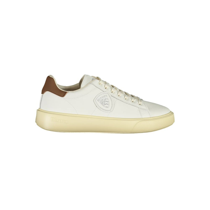 Blauer White Leather Men Sneaker - Style & Comfort Combined