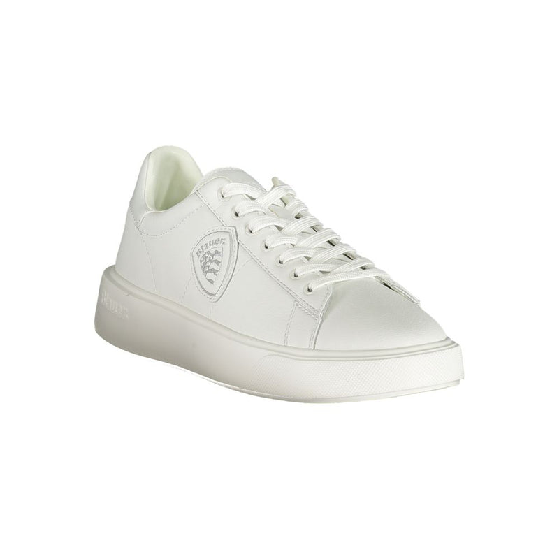 Blauer White Leather Men Sneaker - Comfort & Style Combined