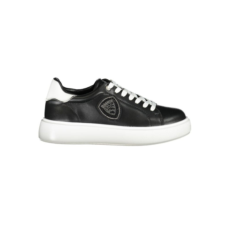 Blauer Black Leather Women Sneaker - Élégance et Confort
