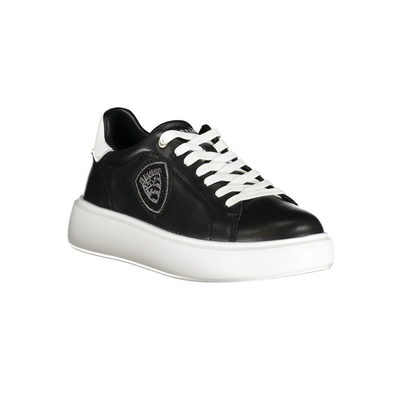 Blauer Black Leather Women Sneaker - Élégance et Confort