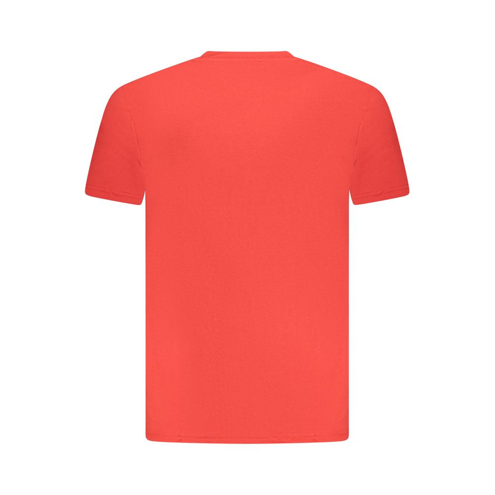 T-shirt homme en coton rouge Cavalli Class