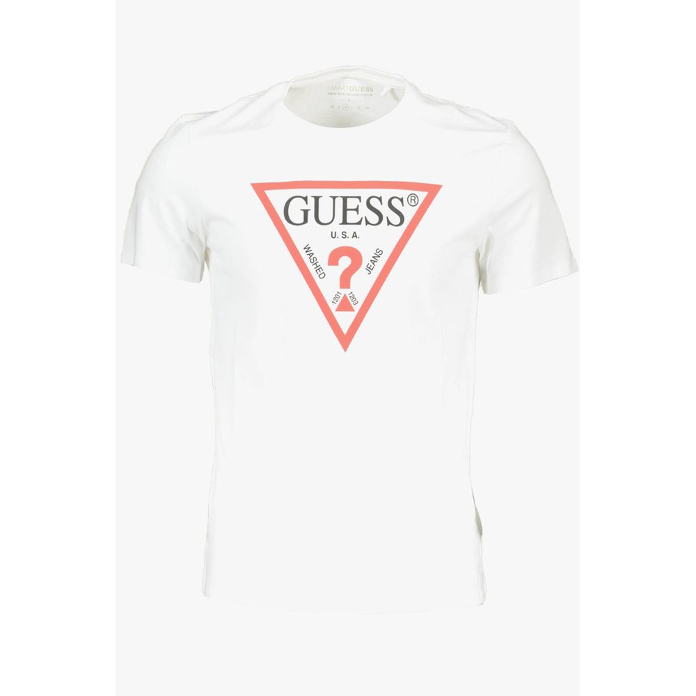 T-shirt homme en coton blanc Guess Jeans