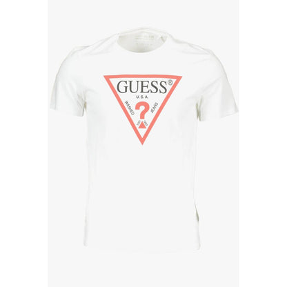 T-shirt homme en coton blanc Guess Jeans