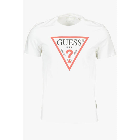 T-shirt homme en coton blanc Guess Jeans
