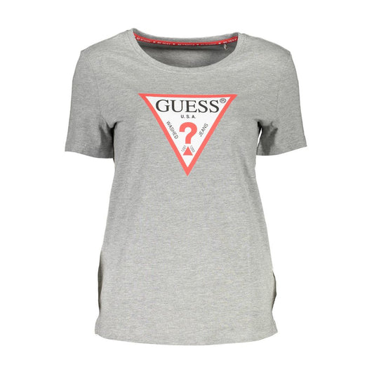 T-shirt Guess en coton gris pour femme