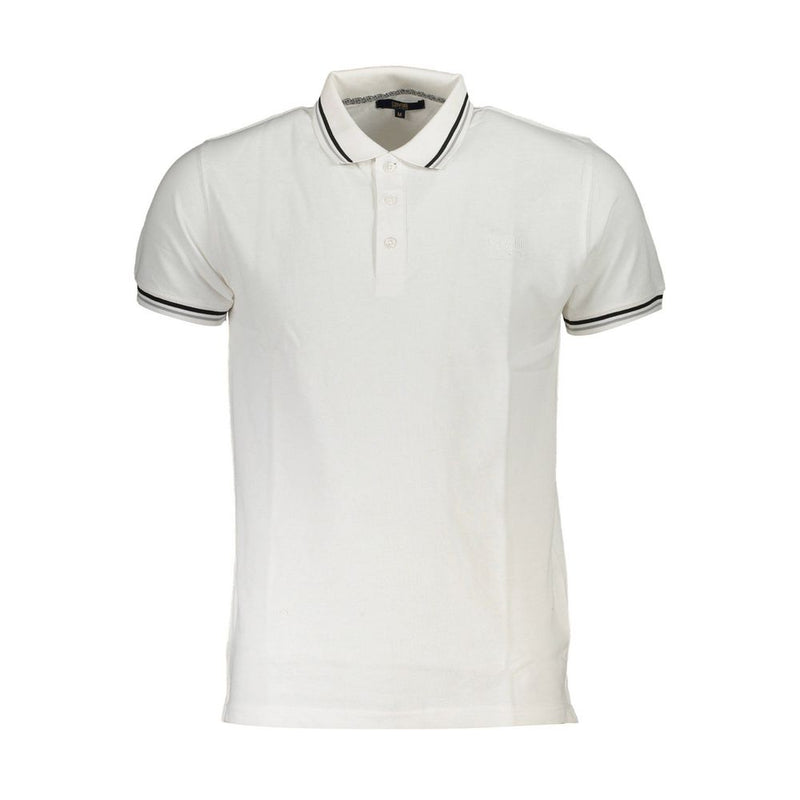 Polo homme en coton blanc Cavalli Class