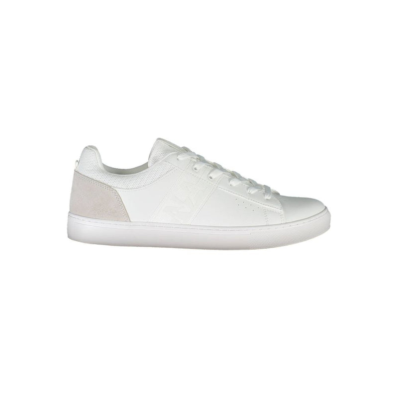 Napapijri White Leather Men Sneaker - Stylish Comfort