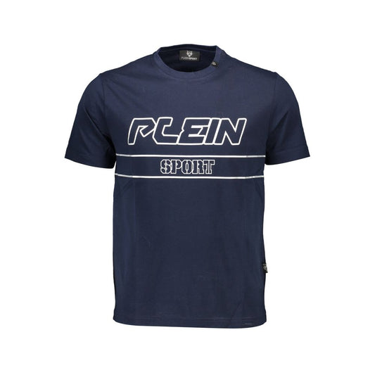 T-shirt homme en coton bleu Plein Sport