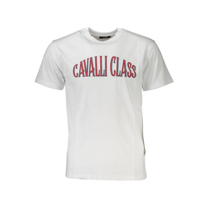 Cavalli Class wit katoenen heren T-shirt