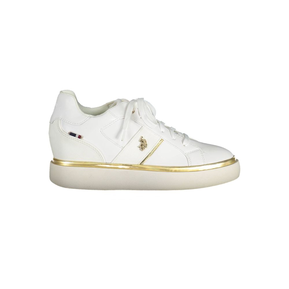 U.S. POLO ASSN. White Polyester Women Sneaker - Stylish & Sporty
